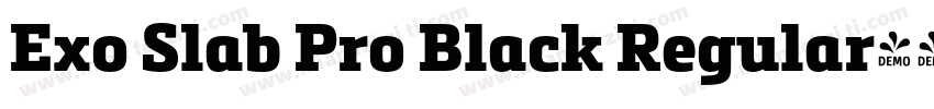 Exo Slab Pro Black Regular字体转换